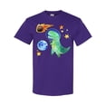 thumbnail image 1 of Inktastic Tyrannosaurus Rex Vs. Meteor Fun Space Dinosaur T-Shirt, 1 of 5