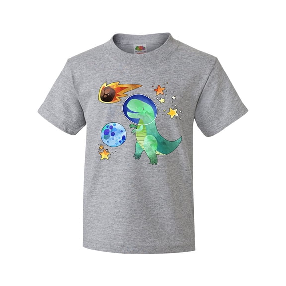 Inktastic Tyrannosaurus Rex vs. Meteor Fun Space Dinosaur Youth T-Shirt
