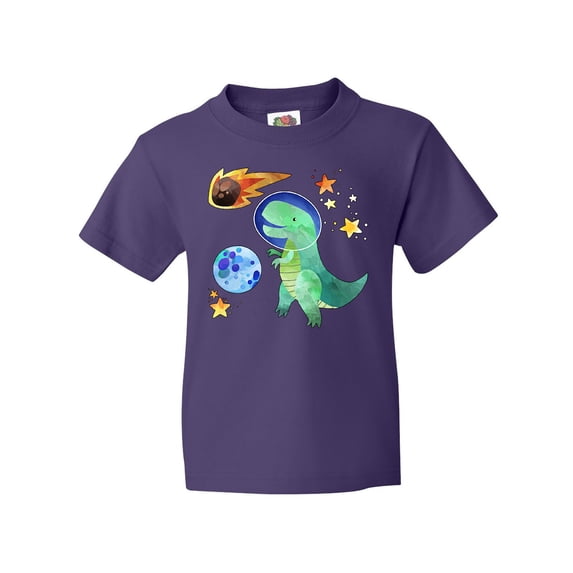 Inktastic Tyrannosaurus Rex vs. Meteor Fun Space Dinosaur Youth T-Shirt