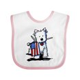 thumbnail image 1 of Inktastic US Flag Westie Boys or Girls Baby Bib, 1 of 4
