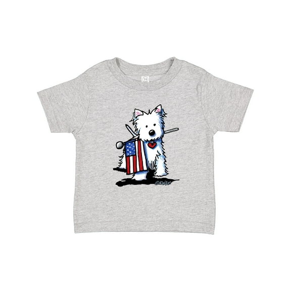 Inktastic US Flag Westie Boys or Girls Toddler T-Shirt