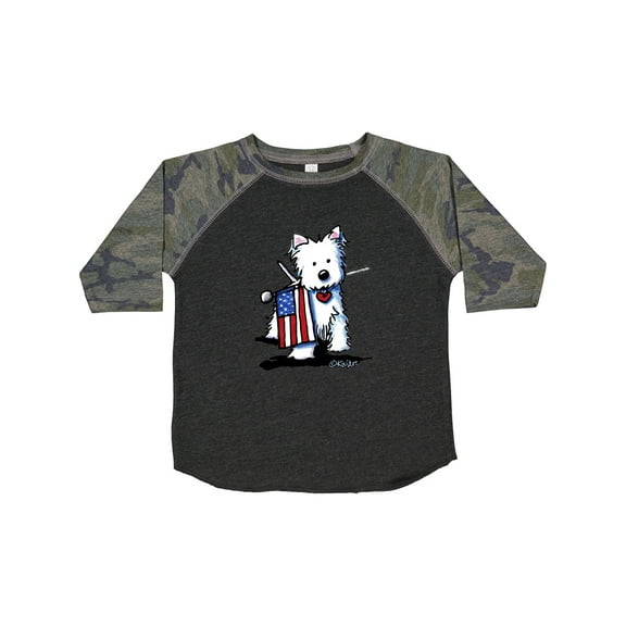Inktastic US Flag Westie Boys or Girls Toddler T-Shirt
