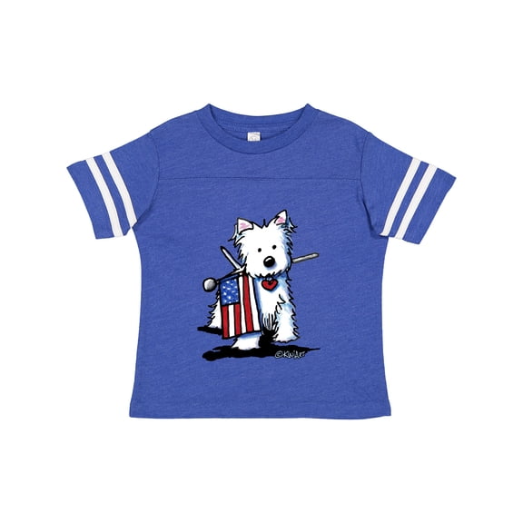 Inktastic US Flag Westie Boys or Girls Toddler T-Shirt