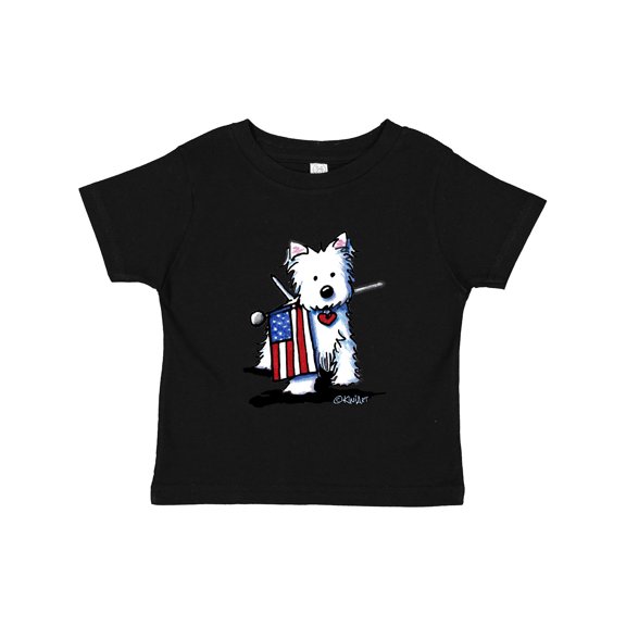 Inktastic US Flag Westie Boys or Girls Toddler T-Shirt