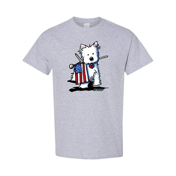 Inktastic Us Flag Westie T-Shirt
