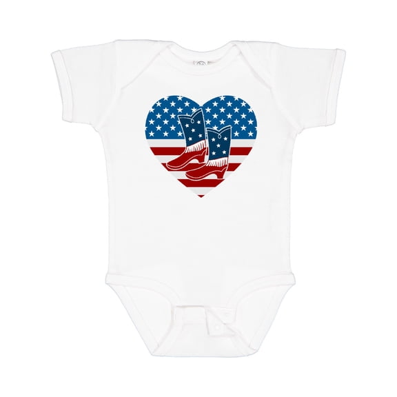 Inktastic USA Cowboy Boots Patriotic Boys or Girls Baby Bodysuit