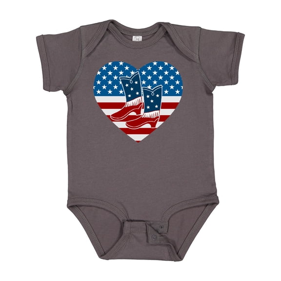Inktastic USA Cowboy Boots Patriotic Boys or Girls Baby Bodysuit