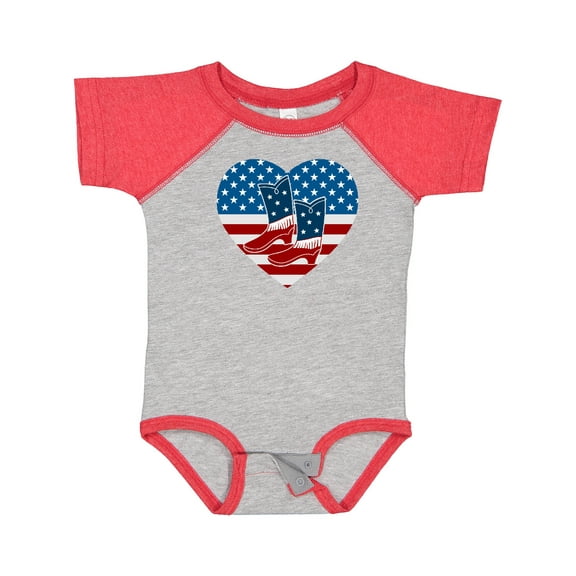 Inktastic USA Cowboy Boots Patriotic Boys or Girls Baby Bodysuit