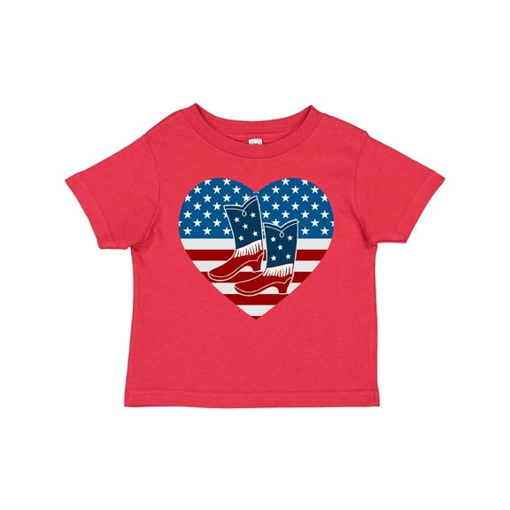 Inktastic USA Cowboy Boots Patriotic Boys or Girls Toddler T-Shirt