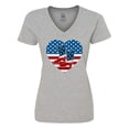 thumbnail image 1 of Inktastic USA Cowboy Boots Patriotic Women's V-Neck T-Shirt, 1 of 5