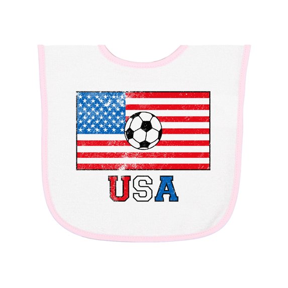 Inktastic USA Soccer Baby Terry Cloth Bib