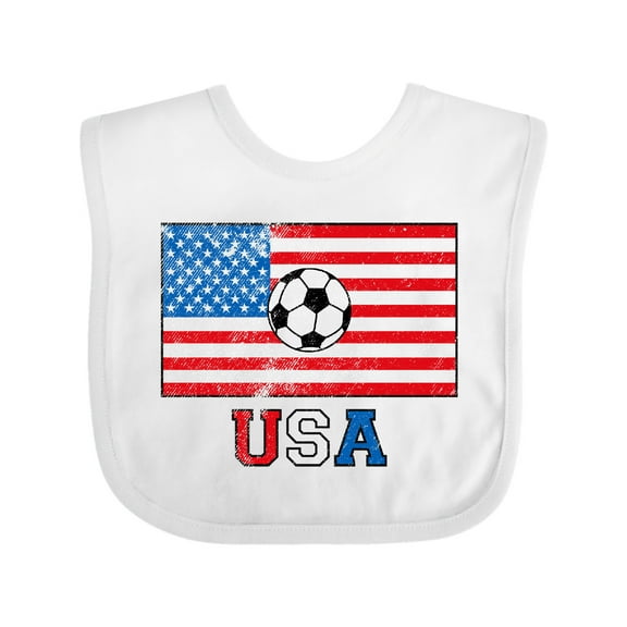 Inktastic USA Soccer Boys or Girls Baby Bib