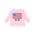 thumbnail image 1 of Inktastic USA Soccer Boys or Girls Long Sleeve Toddler T-Shirt, 1 of 5