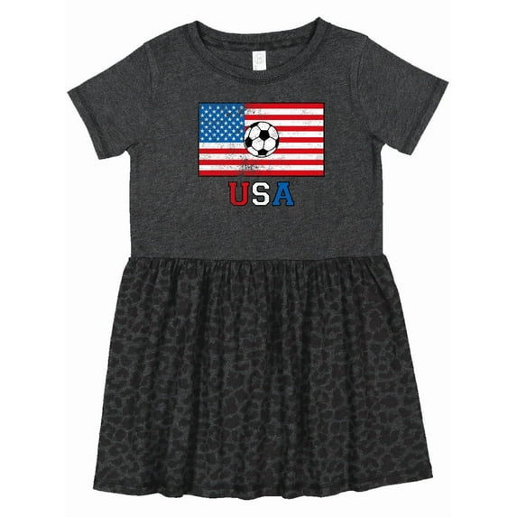 Inktastic USA Soccer Girls Toddler Dress