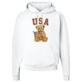 thumbnail image 1 of Inktastic USA Teddy Bear Adult Hoodie Sweatshirt, 1 of 4