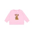 thumbnail image 1 of Inktastic USA Teddy Bear Baby Sweatshirt, 1 of 4