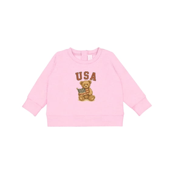 Inktastic USA Teddy Bear Baby Sweatshirt
