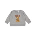 thumbnail image 1 of Inktastic USA Teddy Bear Baby Sweatshirt, 1 of 4