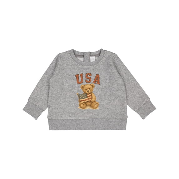 Inktastic USA Teddy Bear Baby Sweatshirt