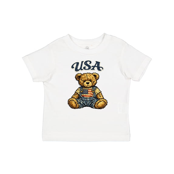 Inktastic USA Teddy Bear Patriotic Boys or Girls Baby T-Shirt