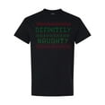 thumbnail image 1 of Inktastic Ugly Sweaters Definitely Naughty T-Shirt, 1 of 5