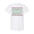 thumbnail image 1 of Inktastic Ugly Sweaters Definitely Naughty T-Shirt, 1 of 5