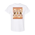 thumbnail image 1 of Inktastic Ugly Thanksgiving Sweater Design with Turkey and Football T-Shirt, 1 of 5