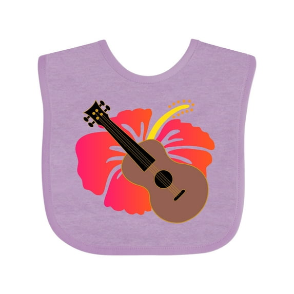 Inktastic Ukulele Hawaiian Music Girls Baby Bib
