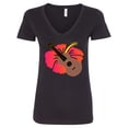 thumbnail image 1 of Inktastic Ukulele Hawaiian Music Women's V-Neck T-Shirt, 1 of 5