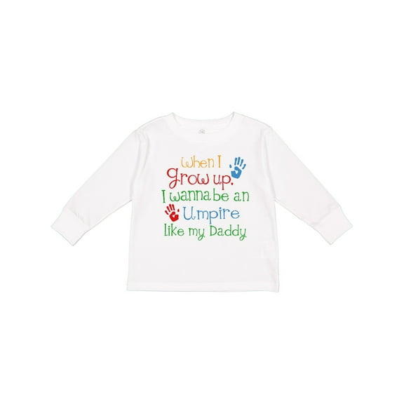 Inktastic Umpire Like Daddy Boys or Girls Long Sleeve Toddler T-Shirt