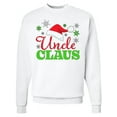 thumbnail image 1 of Inktastic Uncle Claus with Christmas Santa Hat and Snowflakes Adult Sweatshirt, 1 of 4