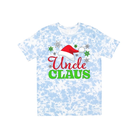 Inktastic Uncle Claus with Christmas Santa Hat and Snowflakes T-Shirt