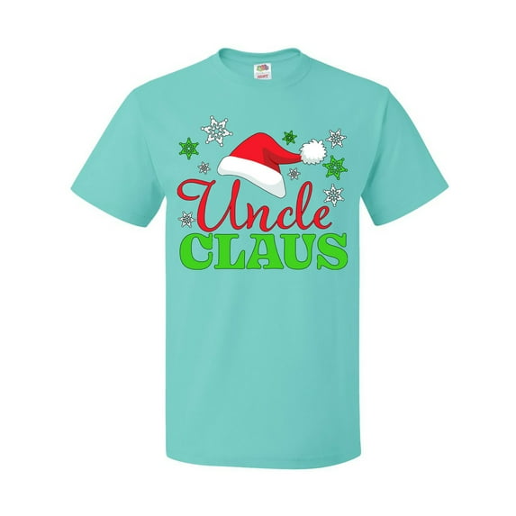 Inktastic Uncle Claus with Christmas Santa Hat and Snowflakes T-Shirt