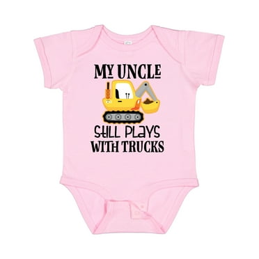 Inktastic Uncle Construction Truck Driver Boys or Girls Baby Bodysuit