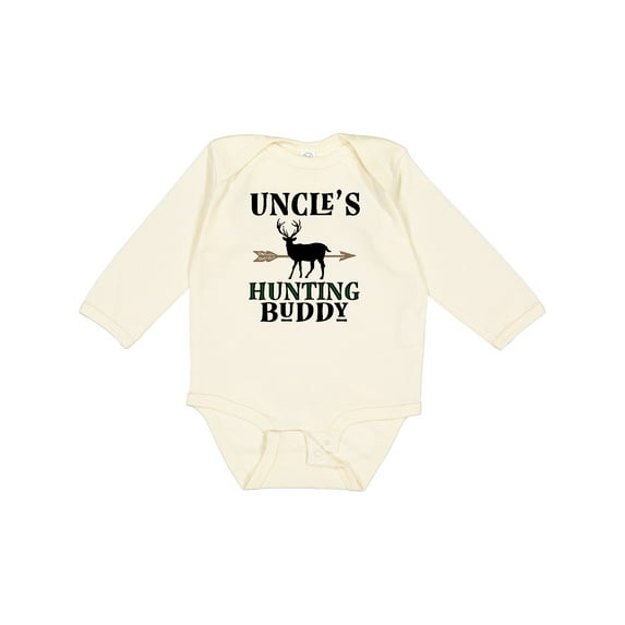 Inktastic Uncle Deer Hunting Buddy Boys Long Sleeve Baby Bodysuit