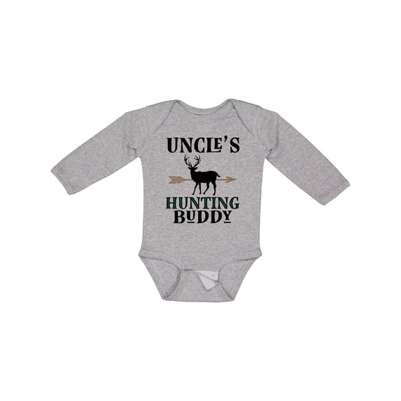 Inktastic Uncle Deer Hunting Buddy Boys Long Sleeve Baby Bodysuit