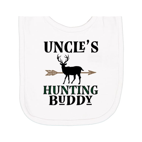 Inktastic Uncle Deer Hunting Buddy Newborn Bib