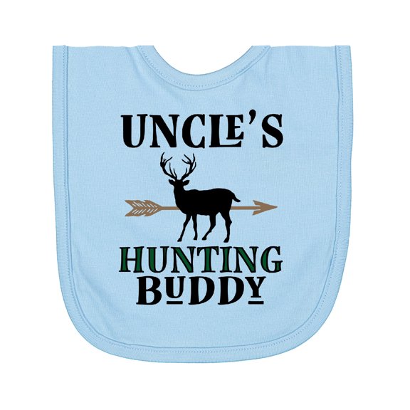 Inktastic Uncle Deer Hunting Buddy Newborn Bib