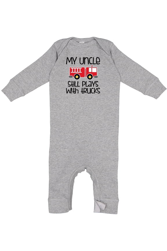 Uncle Firefighter for Nephew Baby Romper Coveralls