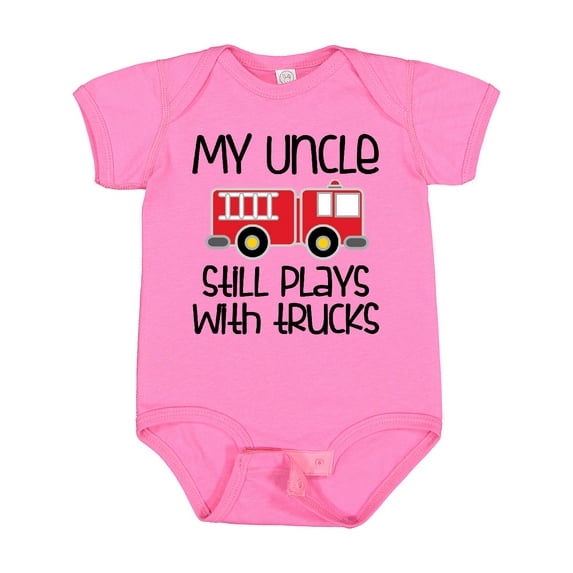 Inktastic Uncle Firefighter for Nephew Boys or Girls Baby Bodysuit
