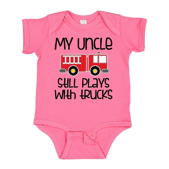 Inktastic Uncle Firefighter for Nephew Boys or Girls Baby Bodysuit