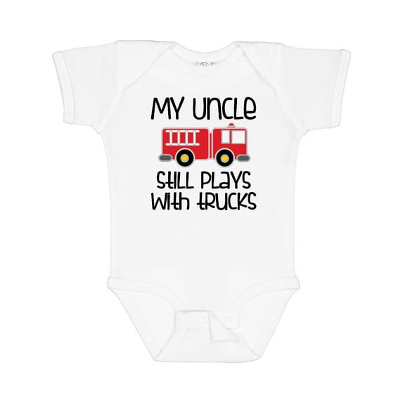Inktastic Uncle Firefighter for Nephew Boys or Girls Baby Bodysuit