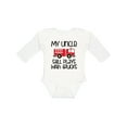 thumbnail image 1 of Inktastic Uncle Firefighter for Nephew Boys or Girls Long Sleeve Baby Bodysuit, 1 of 5