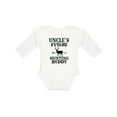 thumbnail image 1 of Inktastic Uncle Future Hunting Buddy Boys Boys Long Sleeve Baby Bodysuit, 1 of 5