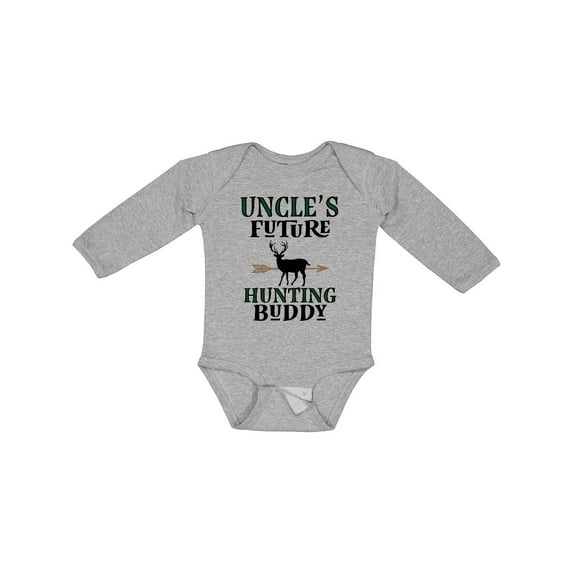 Inktastic Uncle Future Hunting Buddy Boys Boys Long Sleeve Baby Bodysuit