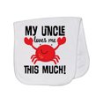 thumbnail image 1 of Inktastic Uncle Loves Me Childs Crab Baby Burp Cloth, 1 of 3