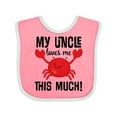 thumbnail image 1 of Inktastic Uncle Loves Me Childs Crab Boys or Girls Baby Bib, 1 of 4