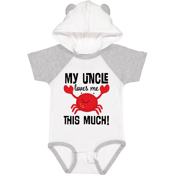 Inktastic Uncle Loves Me Childs Crab Boys or Girls Baby Bodysuit