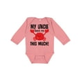 thumbnail image 1 of Inktastic Uncle Loves Me Childs Crab Boys or Girls Long Sleeve Baby Bodysuit, 1 of 5