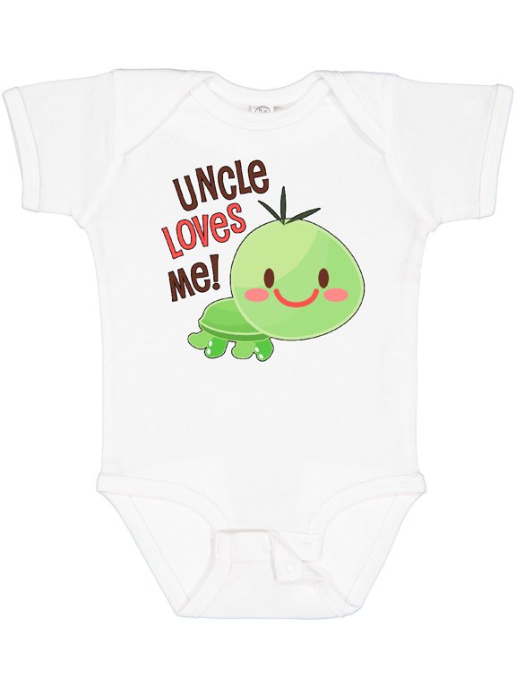 Uncle Loves Me- Cute Turtle Boys or Girls Baby Bodysuit